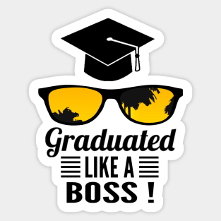 Graduated Like a Boss Sticker